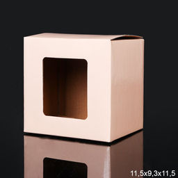 Коробка подарочная 11,5х9.3х11.5 см / Cup /уп 1/ Бежевый