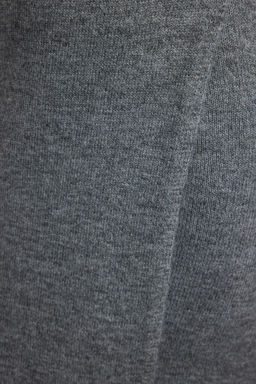 Antrasit Midi Triko Yumusak Dokulu Kruvaze Etek Detayl? Elbise TWOAW25EL00041