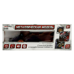 Машинка металлическая, инерционная, 1:24,открываются двери, капот, багажник, световые и звуковые эффекты, цвет фиолетовый