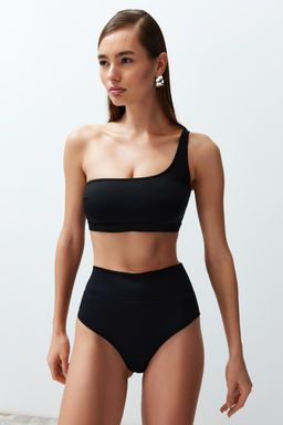 TRENDYOLMILLA Saks Tek Omuz Yuksek Bel Regular Bikini Tak?m? TBESS24BT00126 фото 22