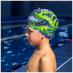 Шапочка для плавания детская ONLYTOP «Череп», тканевая, обхват 46-52 см