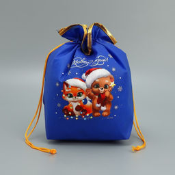 Цена за 5 шт. Мешок подарочный С праздником, 28 х 28 см +/- 1.5 см