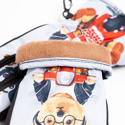 Перчатки детские, цвет серый/чёрный, размер 14 (4-6 лет) - Rossini фото 3