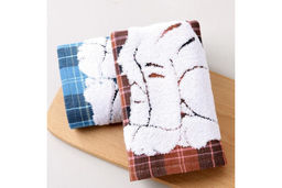 Полотенце махра-хлопок Тигренок на клетке коричневый - Наталья-текстиль фото 3