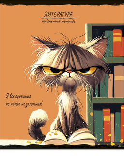 Цена за 2 шт. Тетрадь 48л. ПРО ХВОСТ "Литература" (48-2501, Prof-Press) обложка - мелованный картон, фактурное тиснение