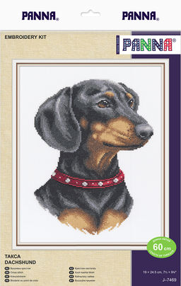 Набор для вышивания PANNA J-7469 Такса 19 х 24.5 см