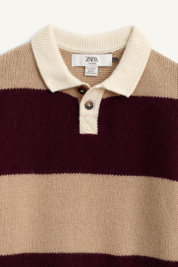 STRIPED 100% WOOL KNIT POLO SHIRT LIMITED EDITION - Zara фото 6
