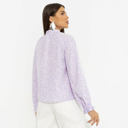Блуза со сборками на рукавах, В лучшей роли (сиреневый) - Charutti фото 11