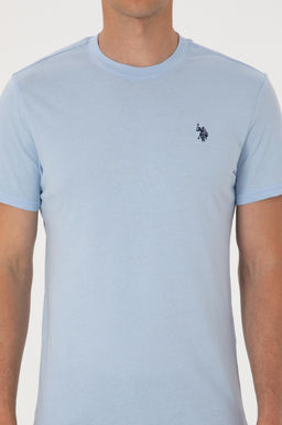 Erkek Regular Fit Bisiklet Yaka A__k Mavi Basic Ti__rt Sepette S_rpriz _ndirim - U.s. polo assn фото 6