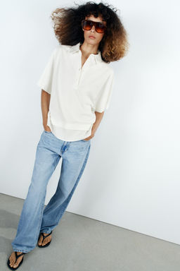CAMISETA COMBINADA ALGOD?N / Blanco - Zara фото 4
