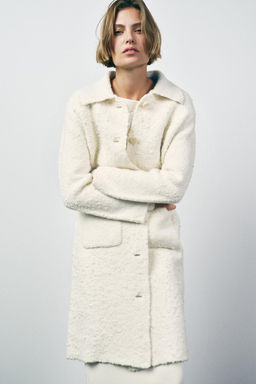 WOOL BLEND KNIT COAT - Zara фото 2