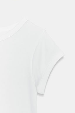 CAMISETA RIB MANGA CORTA / Blanco - Zara фото 9