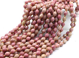 Бусины из родонита рис граненый 8*10мм, 37см, 30 бусин Радуга камня