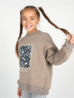 Свитшот Пятнышки детский девочка какао - София фото 6