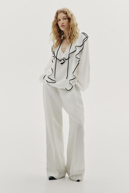 Blusa de crepe con volantes - H&m фото 2