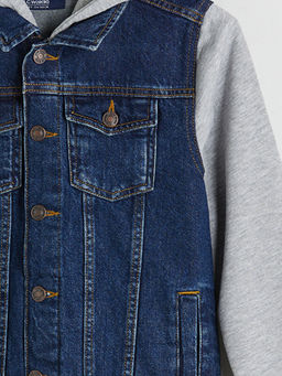 Kap??onlu Erkek ?ocuk Jean Ceket