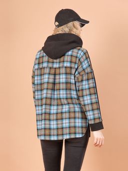 Джемпер комбинированный с капюшоном - Stilla фото 6