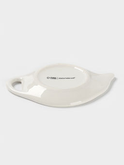 Подставка под чайный пакетик Доляна Цветы, доломит, 12?9?1.5 см, белая