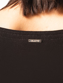 VILATTE / Платье из вискозы, связанное плетением интерлок с ремешком  фото 4