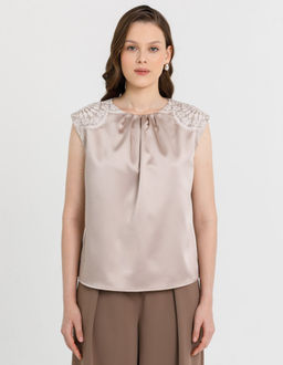 Блузка с кружевом - Marchello marchellini фото 3