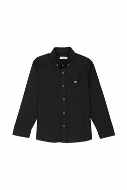 U. S. Polo Assn Черная базовая рубашка с длинным рукавом для мальчика - U.s. polo assn фото 4