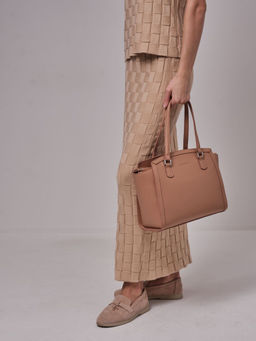 Сумка кожаная Azaro 30690 бежевая нуга