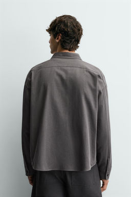 CAMISA FLUIDA RELAXED FIT / Gris oscuro - Zara фото 3