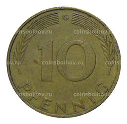 Монета 10 пфеннигов 1971 года G Германия