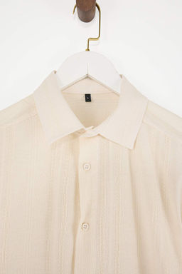 Ekru Regular Erkek Gomlek TMNSS26GO00012 - Trendyolmilla фото 4