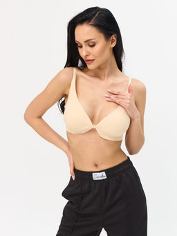 Топ-бюстье бюстгальтер бесшовный Vanessa for me S013 нейлон, эластан бежевый размеры S, M, L, XL