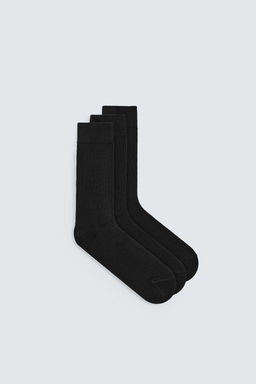 3-PACK OF RIBBED SOCKS