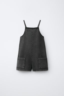 MONO CORTO EFECTO LAVADO PUNTILLA / Gris antracita - Zara фото 4