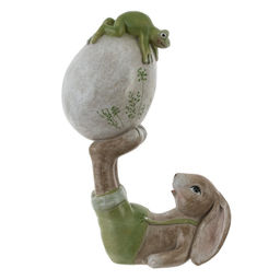 Фигурка декоративная "Заяц с яйцом", L11 W7 H18,5 см