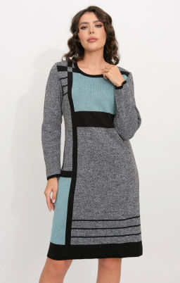 ЗЛАТА Платье С 1561/серо-мятный