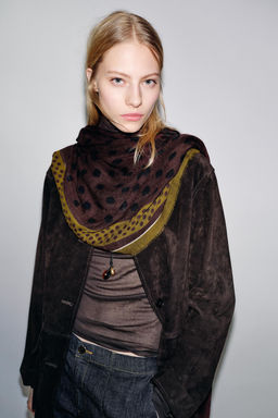 POLKA DOT PRINT SCARF - Zara фото 5