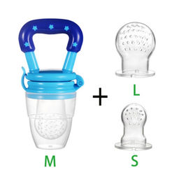 Ниблер для прикорма, от 5 мес., с силиконовой сеточкой, размер S, M, L, голубой