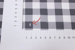 Поплин Клетка цв.серый-2, СОРТ2, ш.2.2м, хлопок-100%, 110гр/м.кв - Купава фото 5