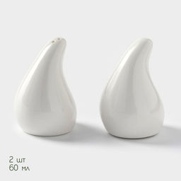 Набор для специй на бамбуковой подставке BellaTenero Капельки, 3 предмета: солонка 60 мл, перечница 60 мл, сахарница с ложкой 330 мл, фарфор, белый фото 4