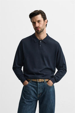 MERINO WOOL KNIT POLO SHIRT - Zara фото 10