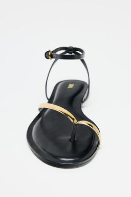 FLAT SANDALS WITH DETAIL - Zara фото 6