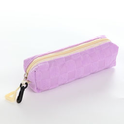 Набор 2 в 1, рюкзак, пенал в клетку, 40х28х13 см, цвет сиреневый - Nazamok фото 2