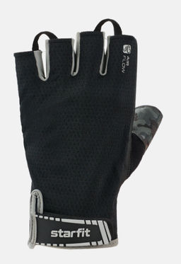 Перчатки для фитнеса STARFIT WG-203, черный/серый
