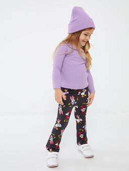 Beli Lastikli Minnie Mouse Bask?l? K?z Bebek Tayt Pantolon - Waikiki фото 3