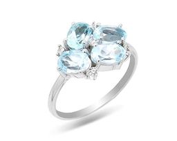 Кольцо из серебра топаз, Пафос