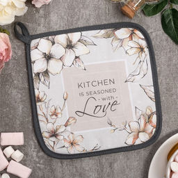 Прихватка Floral mood 19х19 саржа,100% х/л,ватин 250г/м2