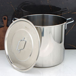 Котёл Катунь «Общепит», 40 л, d=40 см, h=35 см, с крышкой, нержавеющая сталь, хромированная