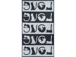 Полотенце махровое 6с103.412ж1 LOVE-кот(антрацит) 50х90см