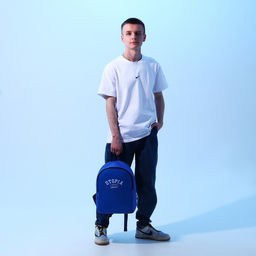 Рюкзак текстильный Utopia, 38х14х27 см, цвет синий - Nazamok фото 9