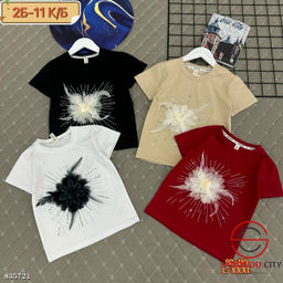 Футболка для девочки с цветком