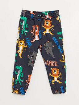 Beli Lastikli Bask?l? Erkek Bebek Jogger E?ofman Alt
